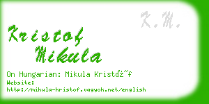 kristof mikula business card